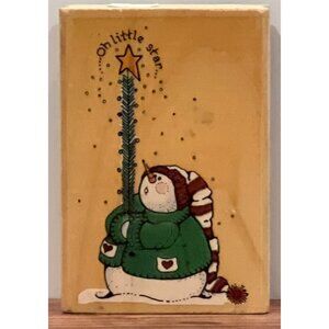 1997 Uptown Rubber Stamps "Oh Little Star" Snowman Stamp F25031